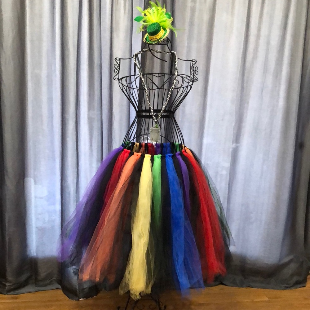 PRIDE CELEBRATION Adult-Sized Full-Volume Tutu w/ Mini Top Hat 🌈🦄🏳️‍🌈